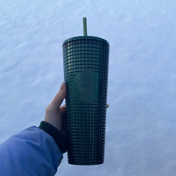 Starbucks 2021 - Grid  Tumbler - NWT Forrest Green Holiday Collection - Picture 1 of 4
